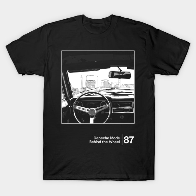 Behind The Wheel / Minimalist Graphic Design Artwork T-Shirt by saudade